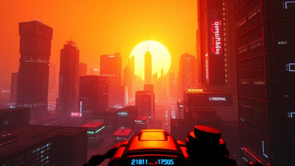 Cyberpunk world gameplay capture
